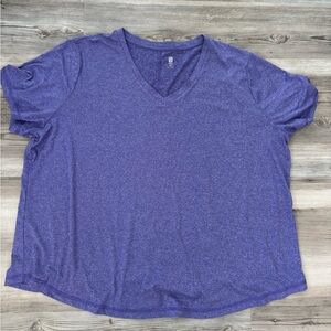 Women's Purple V-Neck Top